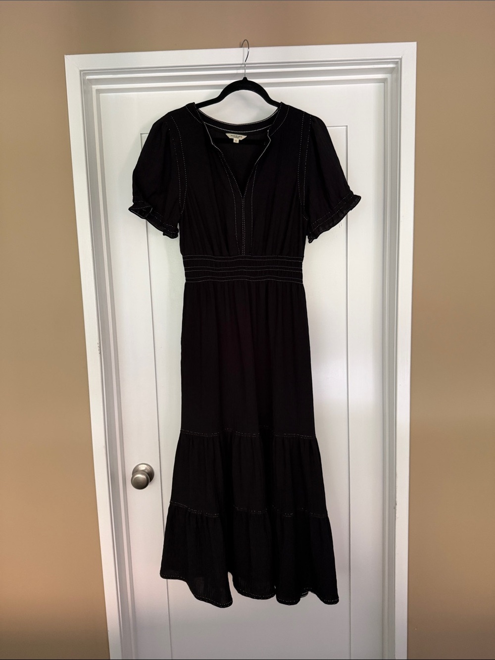 Max Studio Black Tiered Midi Dress - Classic Women's Dress